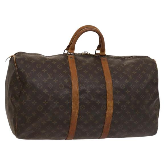 LOUIS VUITTON Monogram Keepall 55 Boston Bag M41424 LV Auth BD2115 - Picture 1 of 16